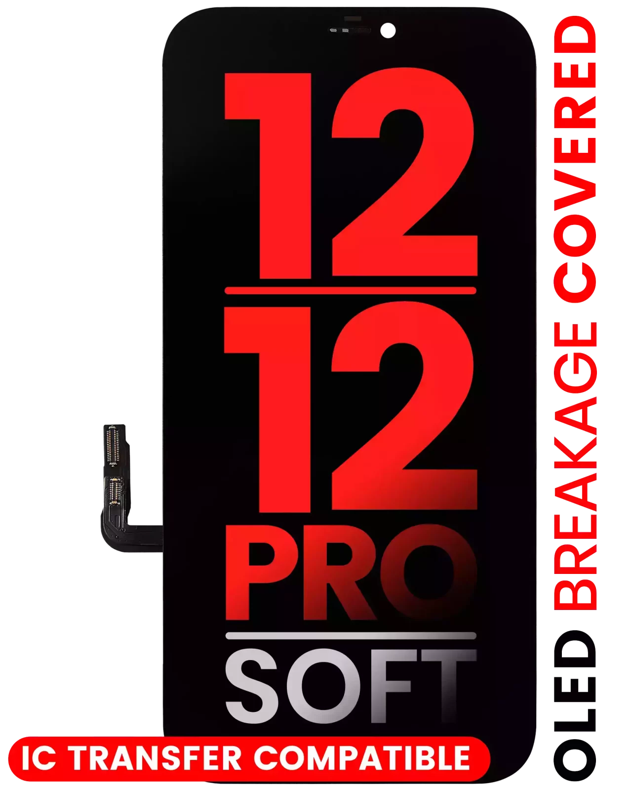 OLED Assembly For iPhone 12 / 12 Pro (Aftermarket Pro: XO7 Soft)