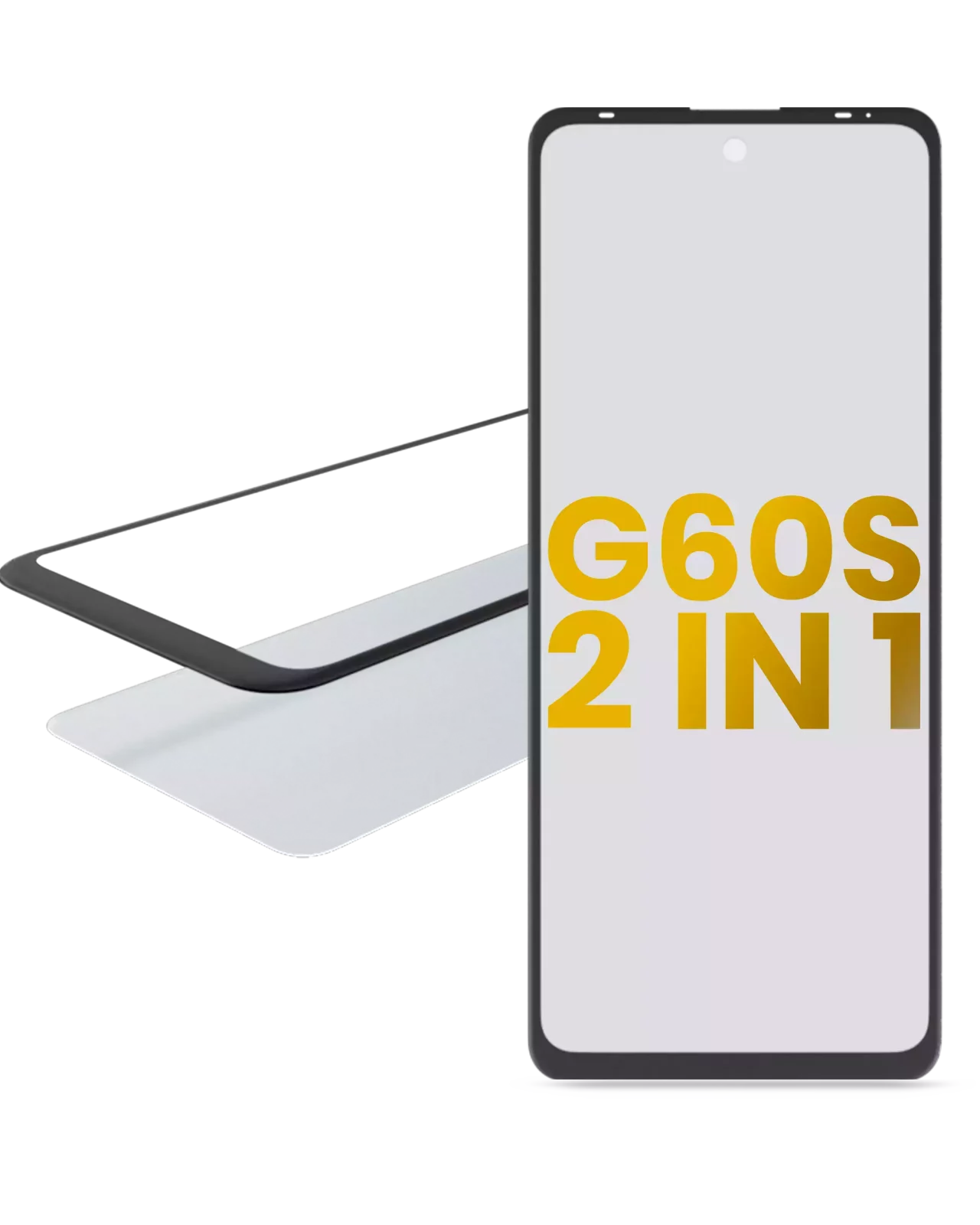 2 in 1 Front Glass With OCA Pre-Installed For Motorola Moto G60S (XT2133 / 2021)