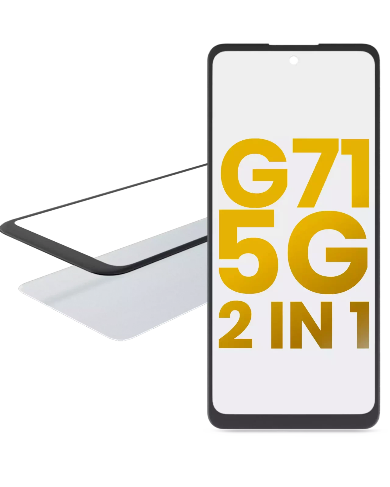 2 in 1 Front Glass With OCA Pre-Installed For Motorola Moto G71 5G (XT2169 / 2022)