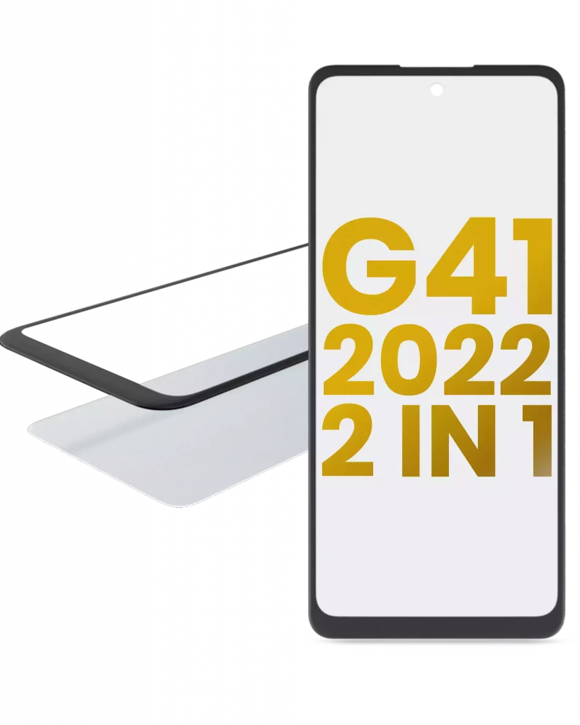 2 in 1 Front Glass With OCA Pre-Installed For Motorola Moto G41 (XT2167 / 2022)