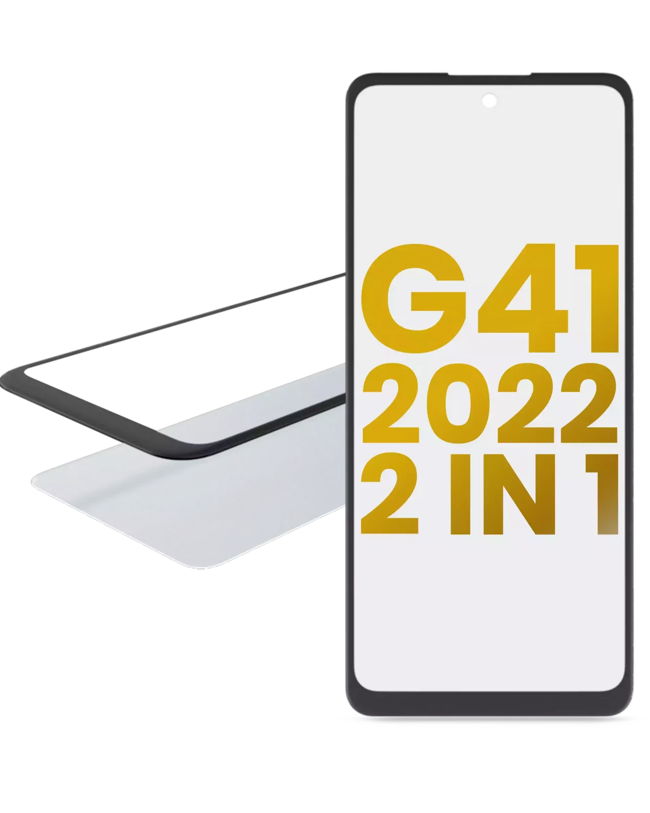 2 in 1 Front Glass With OCA Pre-Installed For Motorola Moto G41 (XT2167 / 2022)