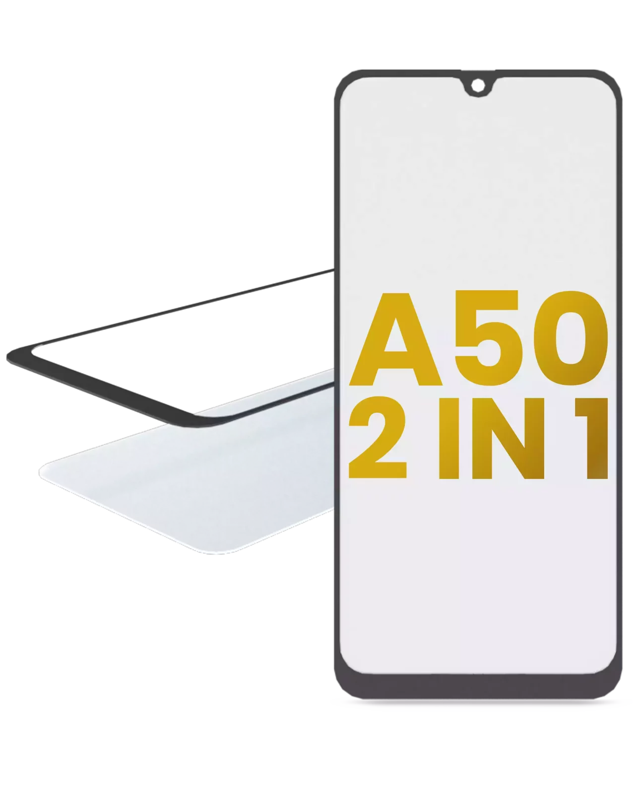 2 in 1 Front Glass With OCA Pre-Installed For Samsung Galaxy A50 (A505 / 2019)