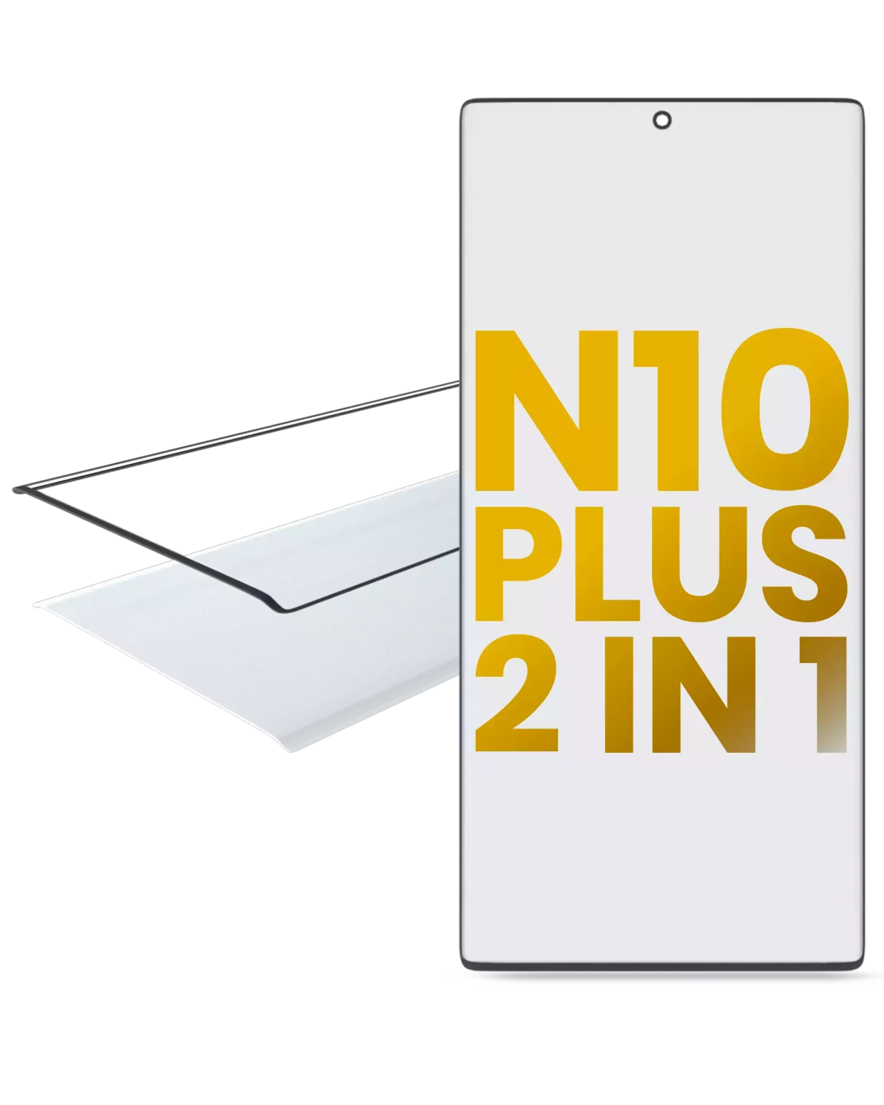 2 in 1 Front Glass With OCA Pre-Installed For Samsung Galaxy Note 10 Plus