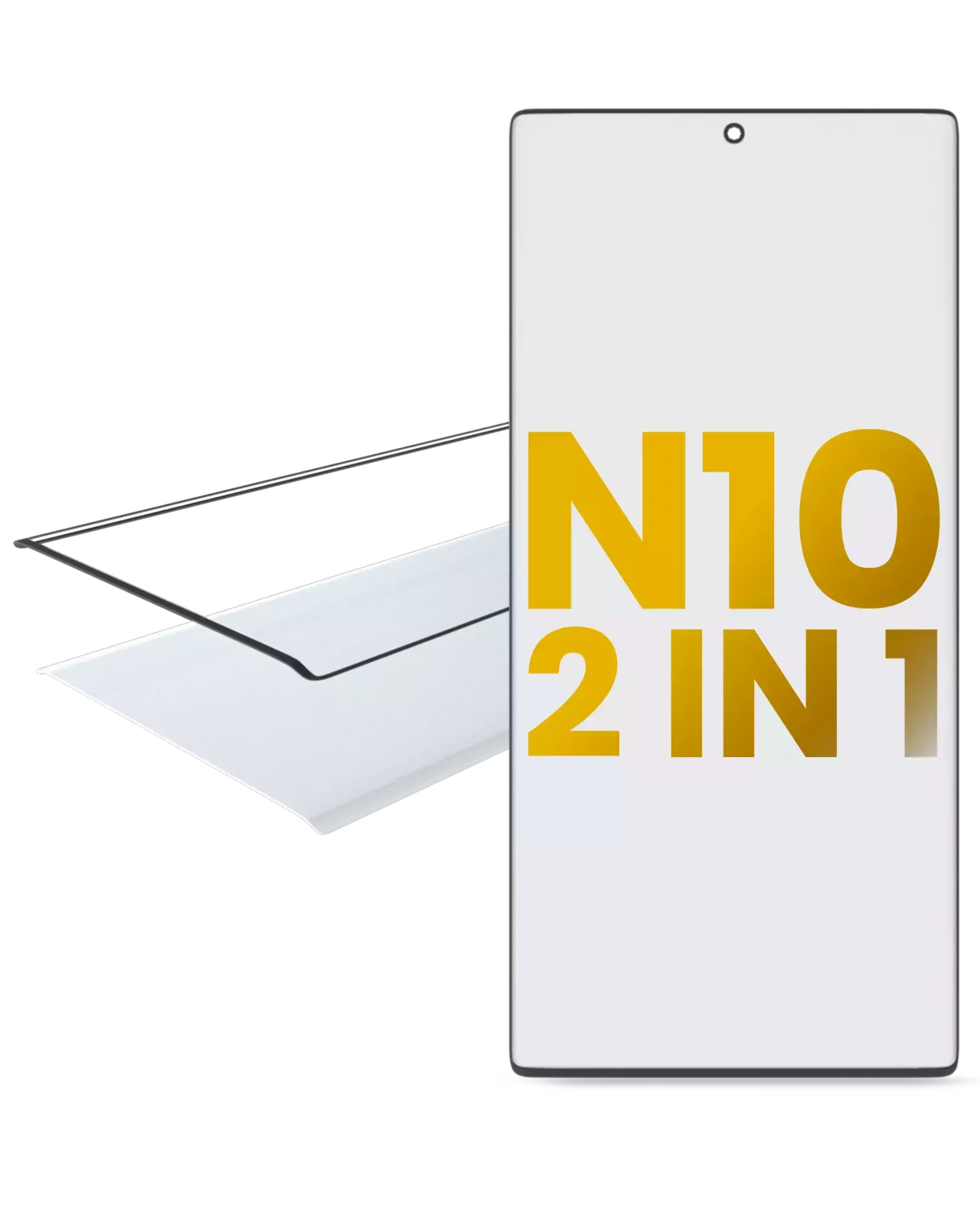 2 in 1 Front Glass With OCA Pre-Installed For Samsung Galaxy Note 10