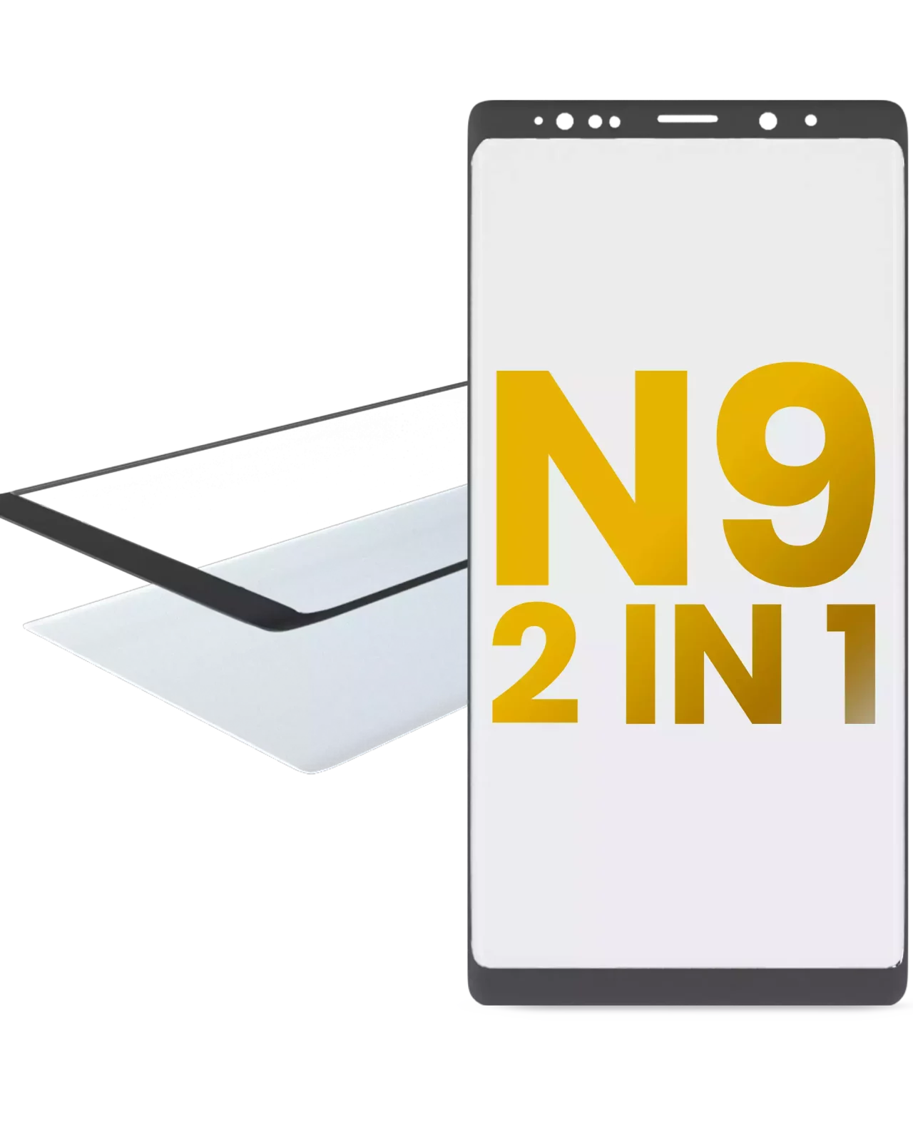 2 in 1 Front Glass With OCA Pre-Installed For Samsung Galaxy Note 9