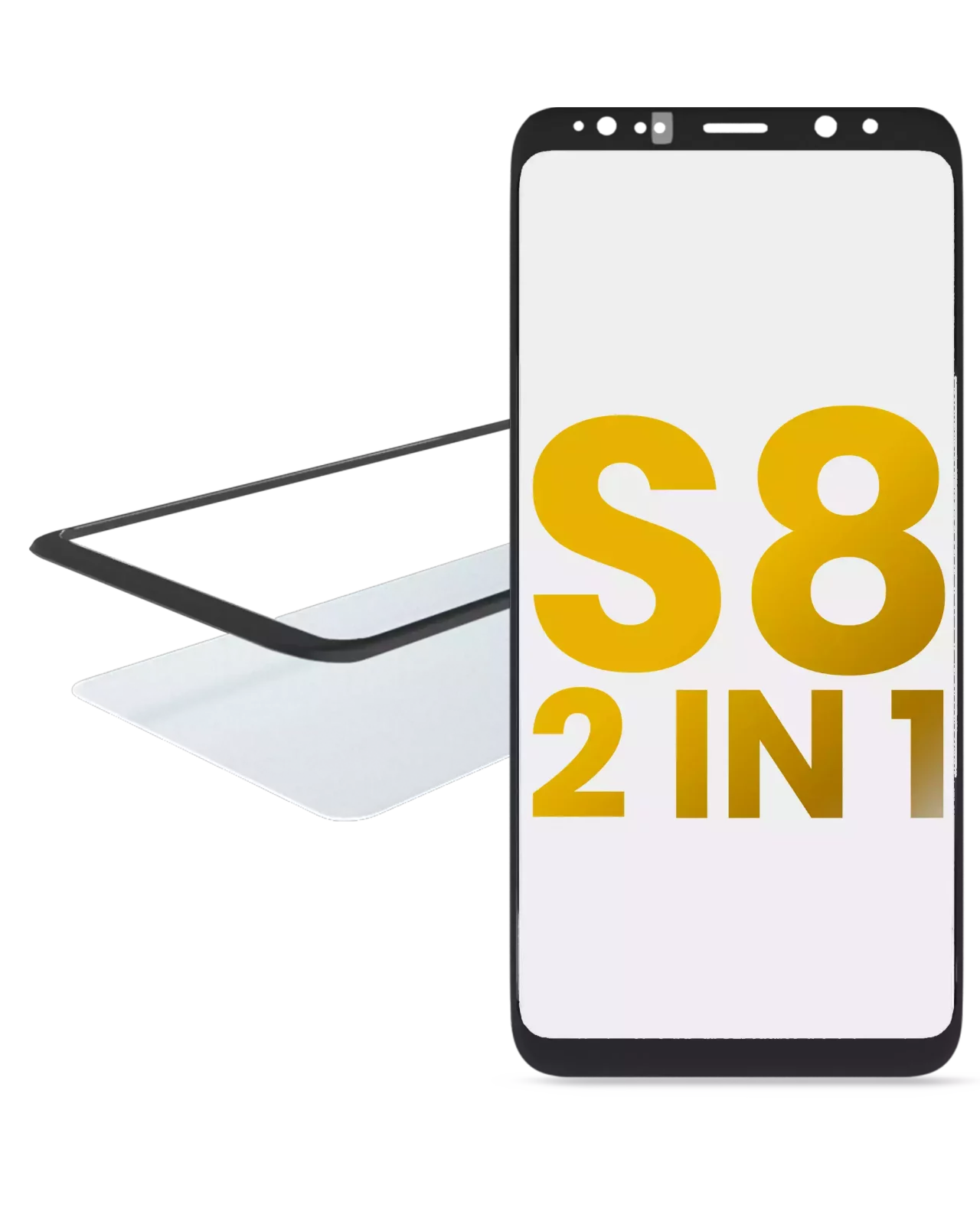 2 in 1 Front Glass With OCA Pre-Installed For Samsung Galaxy S8