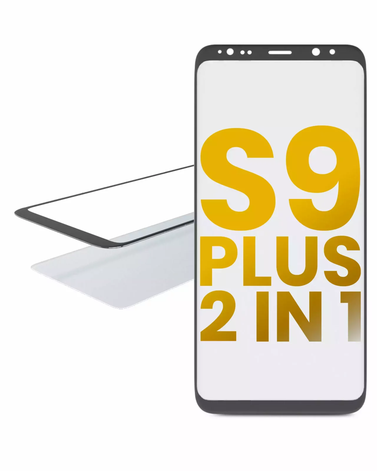 2 in 1 Front Glass With OCA Pre-Installed For Samsung Galaxy S9 Plus