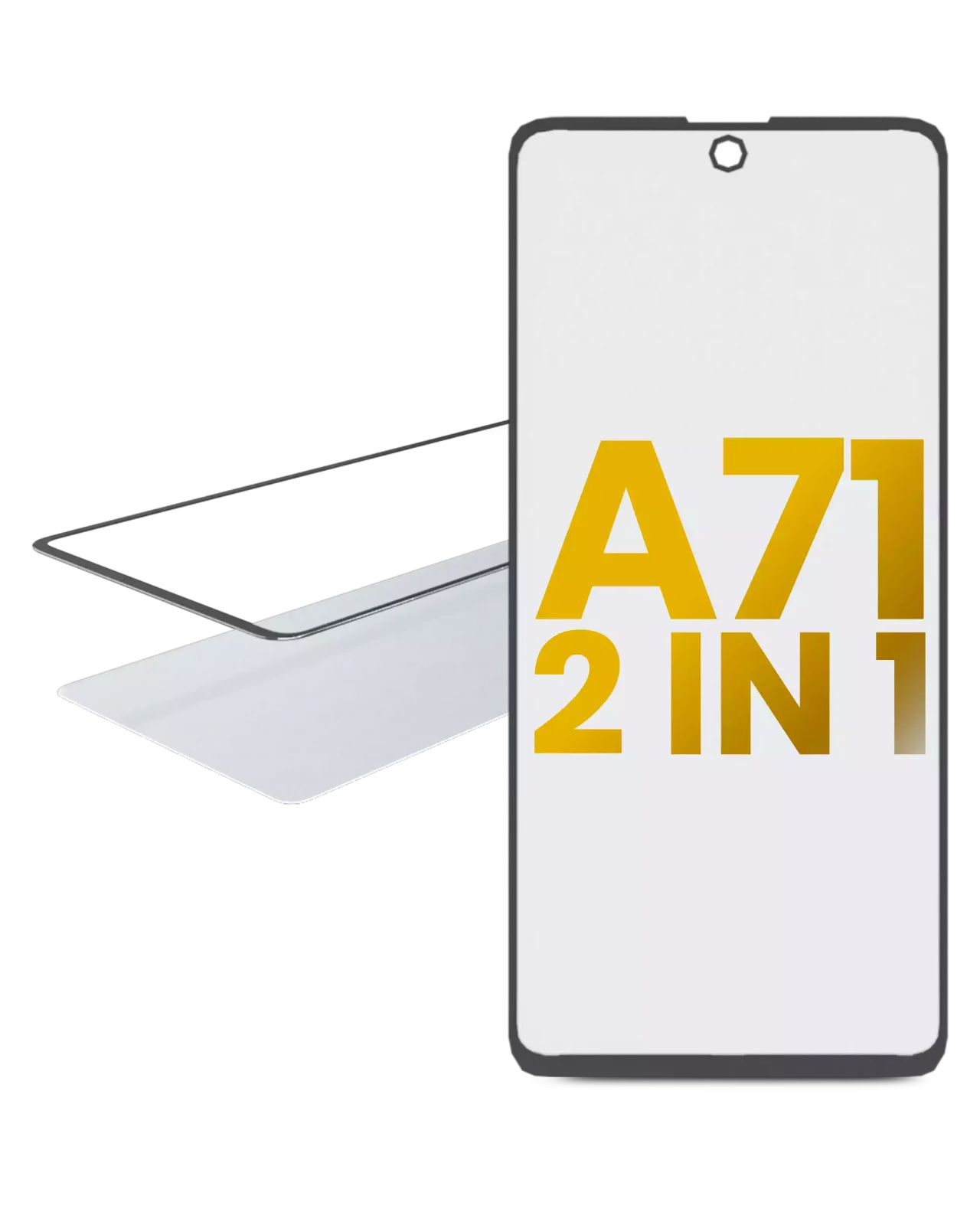2 IN 1 Front Glass With OCA Pre-Installed For Samsung Galaxy A71 (A715 / 2020)