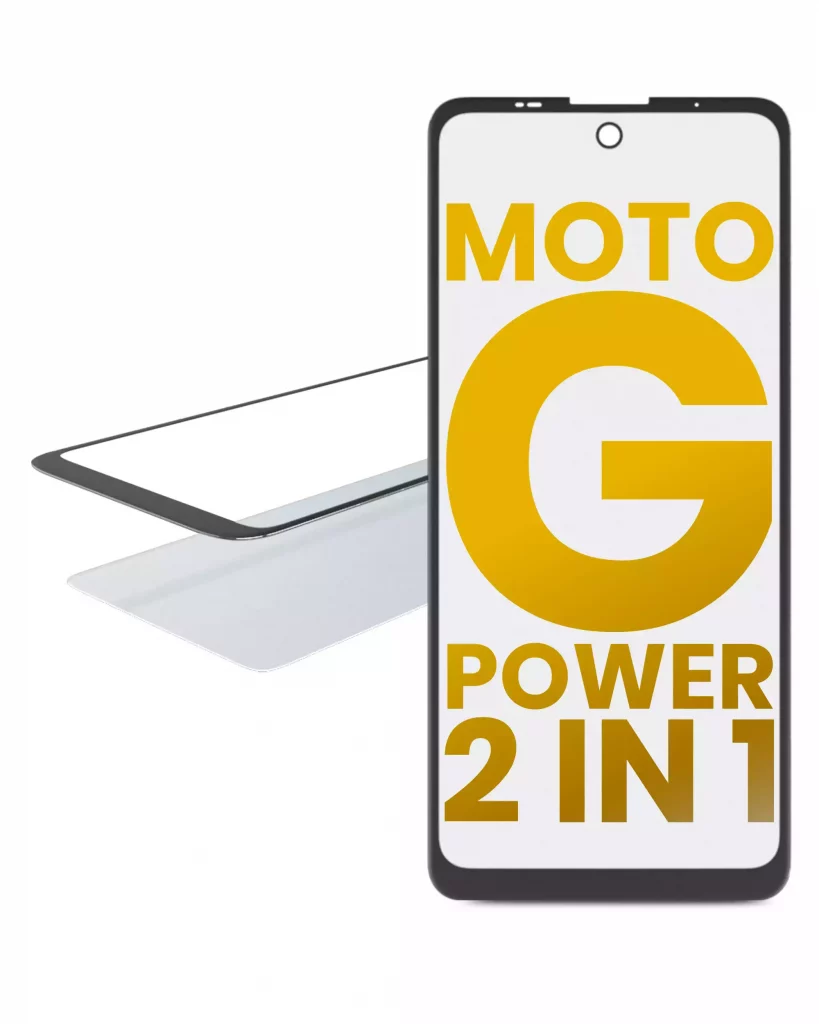 2 in 1 Front Glass With OCA Pre-Installed For Motorola Moto G Power (XT2165 / 2022)
