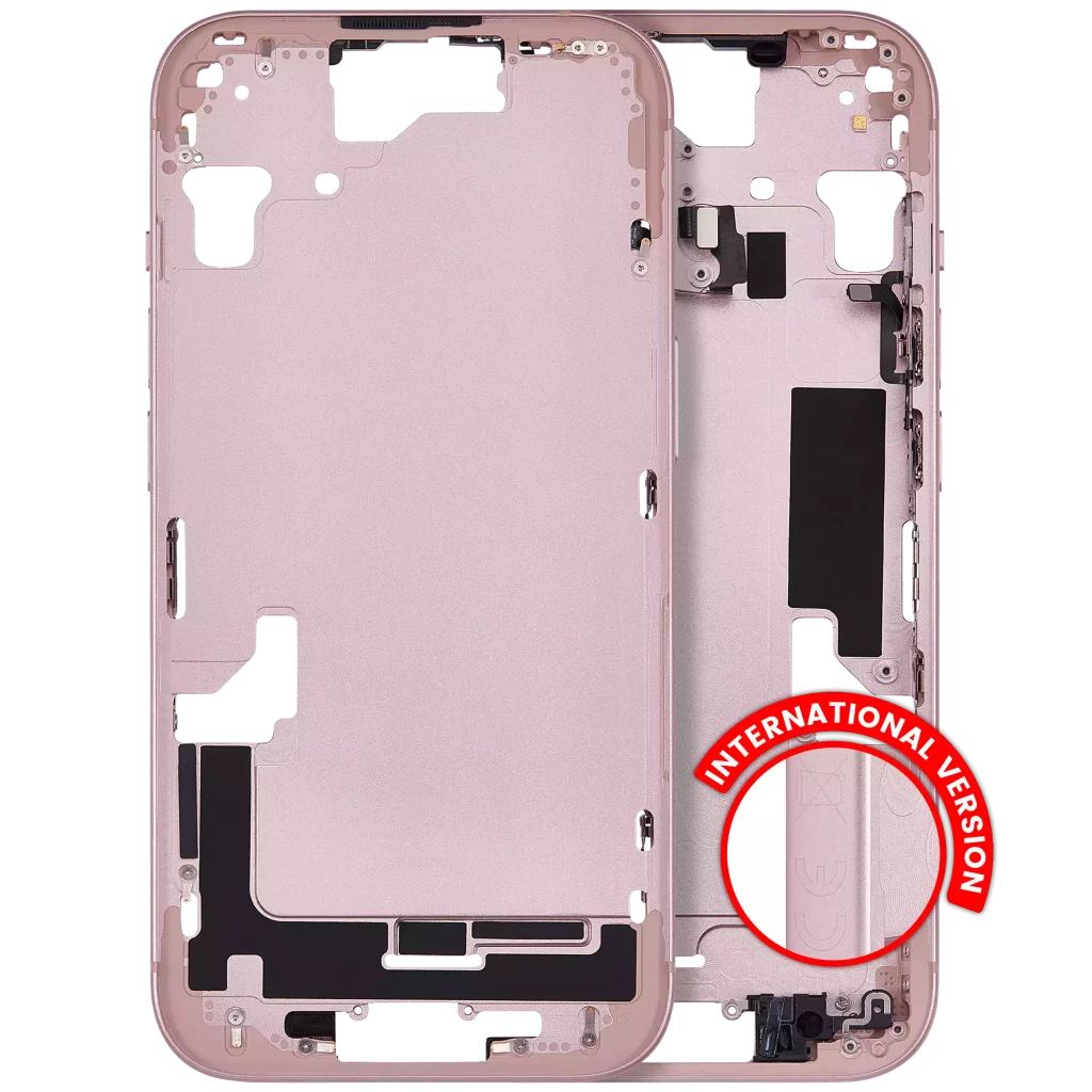 Mid-Frame Housing W/ Small Parts For iPhone 15 (EU / Global Version) (Aftermarket Plus) (Pink)