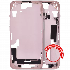 Mid-Frame Housing W/ Small Parts For iPhone 15 (EU / Global Version) (Aftermarket Plus) (Pink)