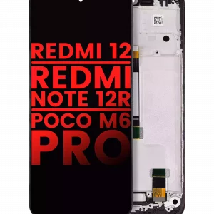 LCD Assembly With Frame For Xiaomi Redmi 12 4G / Redmi 12 5G / Redmi Note 12R / Poco M6 Pro (Aftermarket Plus) (All Colors)