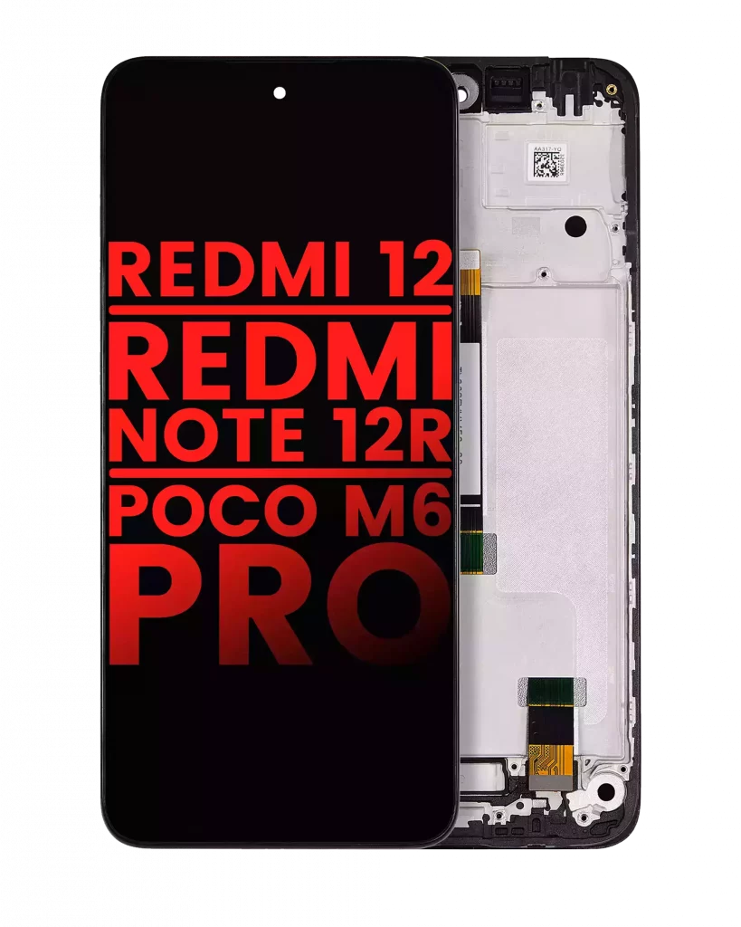 LCD Assembly With Frame Compatible For Xiaomi Redmi 12 4G / Redmi 12 5G / Redmi Note 12R / Poco M6 Pro (Aftermarket Plus) (All Colors)