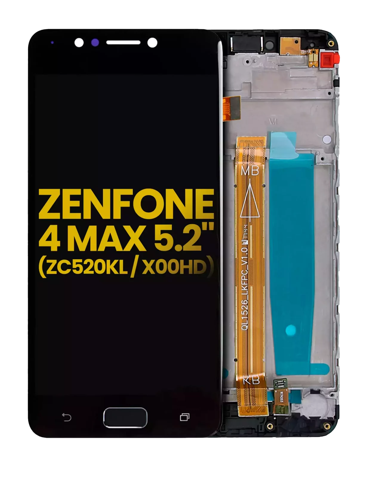 LCD Assembly With Frame For Asus ZenFone 4 Max 5.2" (ZC520KL / 2017) (Refurbished) (Black)