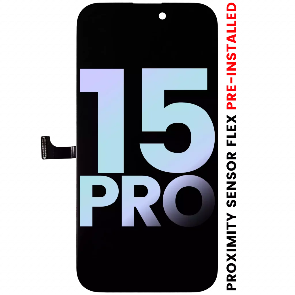 OLED Assembly With Proximity Sensor Flex Pre-Installed For iPhone 15 Pro (Service Pack)