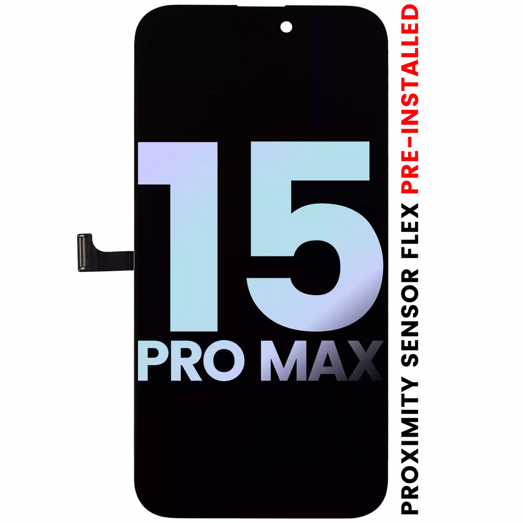 OLED Assembly With Proximity Sensor Flex Pre-Installed For iPhone 15 Pro Max (Service Pack)