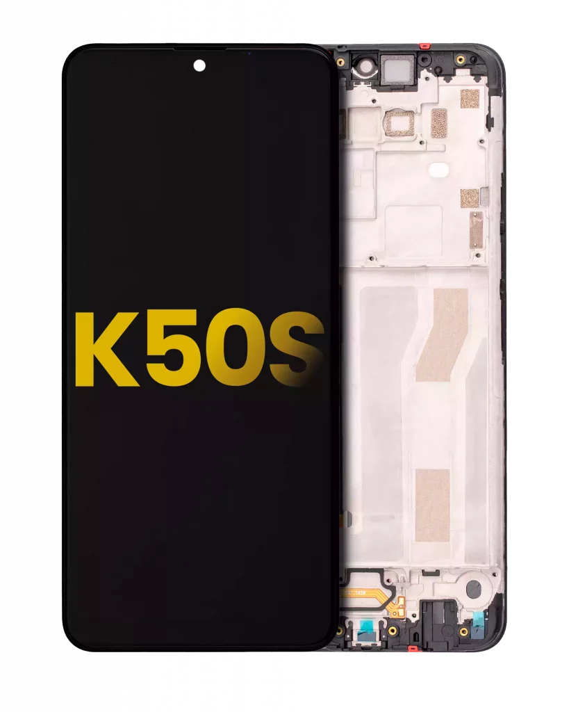 LCD Assembly With Frame For LG K50s (Refurbished) (Black)