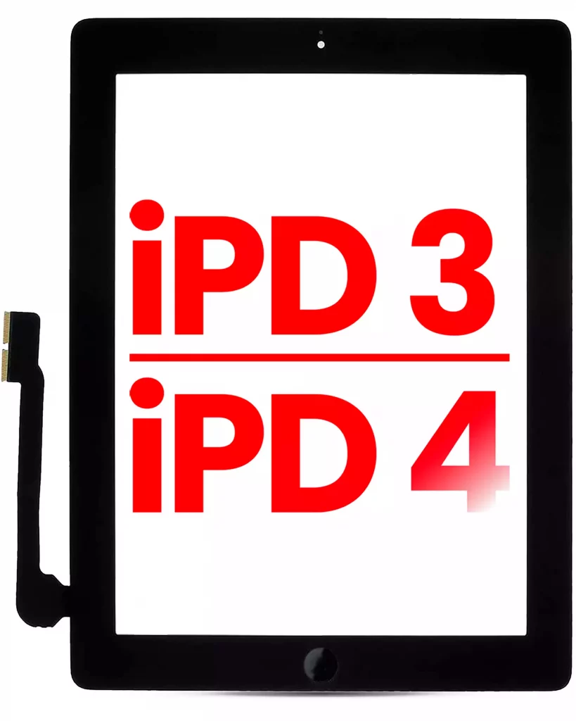 Digitizer For iPad 3 / iPad 4 (Home Button Pre-Installed For iPad 3) (Aftermarket Plus) (Black)