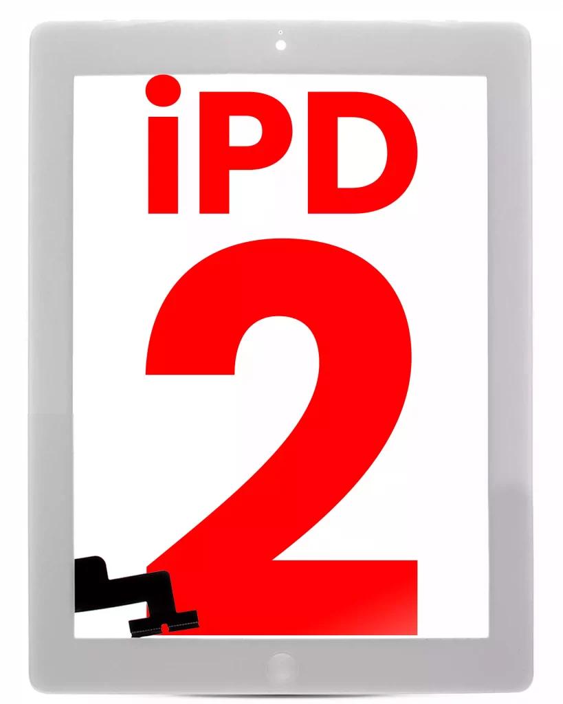 Digitizer For iPad 2 (Home Button Pre-Installed) (Aftermarket Plus) (White)