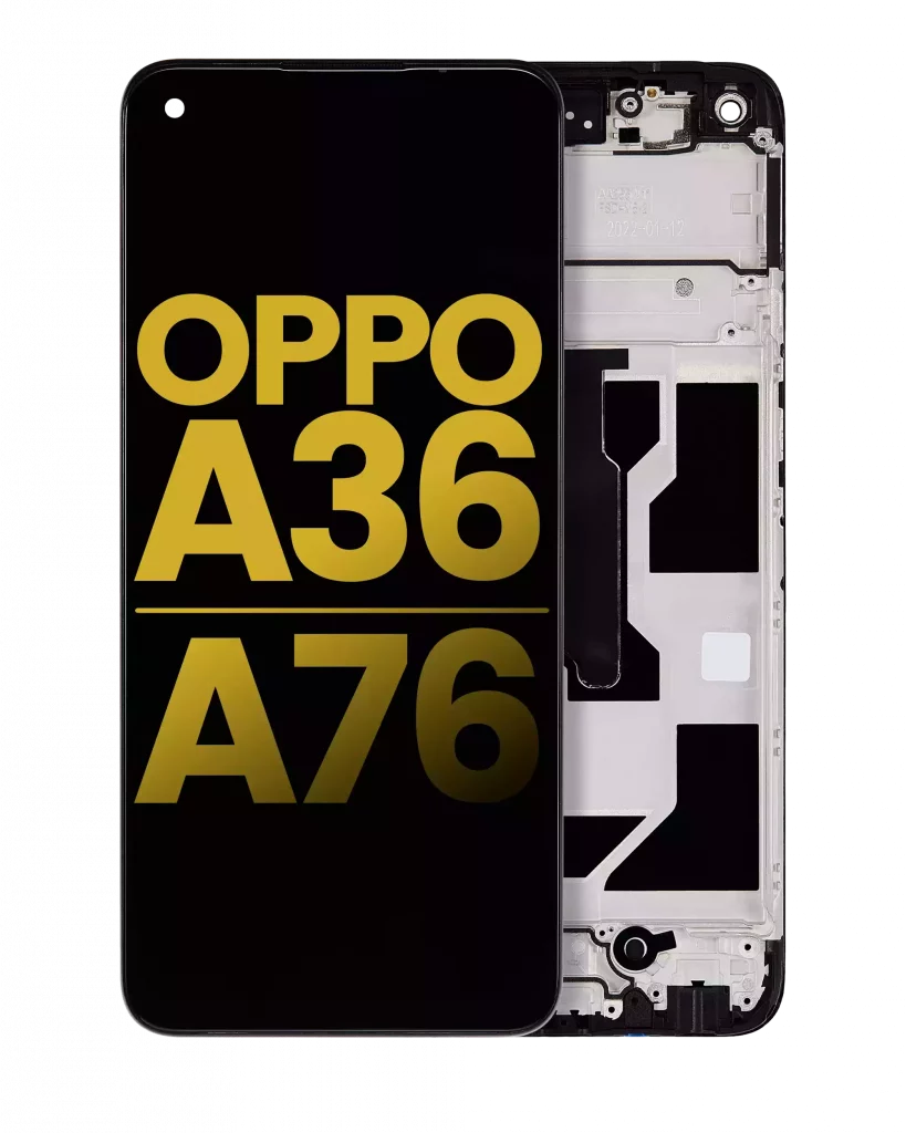 LCD Assembly With Frame For OPPO A36 / A76 (Refurbished) (All Colors)