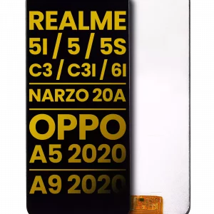 LCD Assembly Without Frame For Realme 5i / 5 / 5S / C3i / 6i / Narzo 20A / OPPO A5 2020 / A9 2020 (Refurbished) (All Colors)
