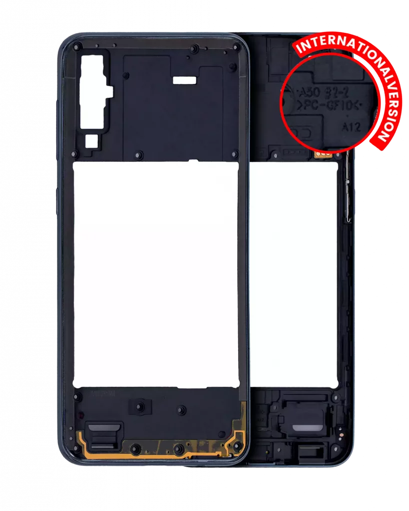Mid-Frame Housing For Samsung Galaxy A50 (A505 / 2019) (International Version) (Aftermarket Plus) (Black)
