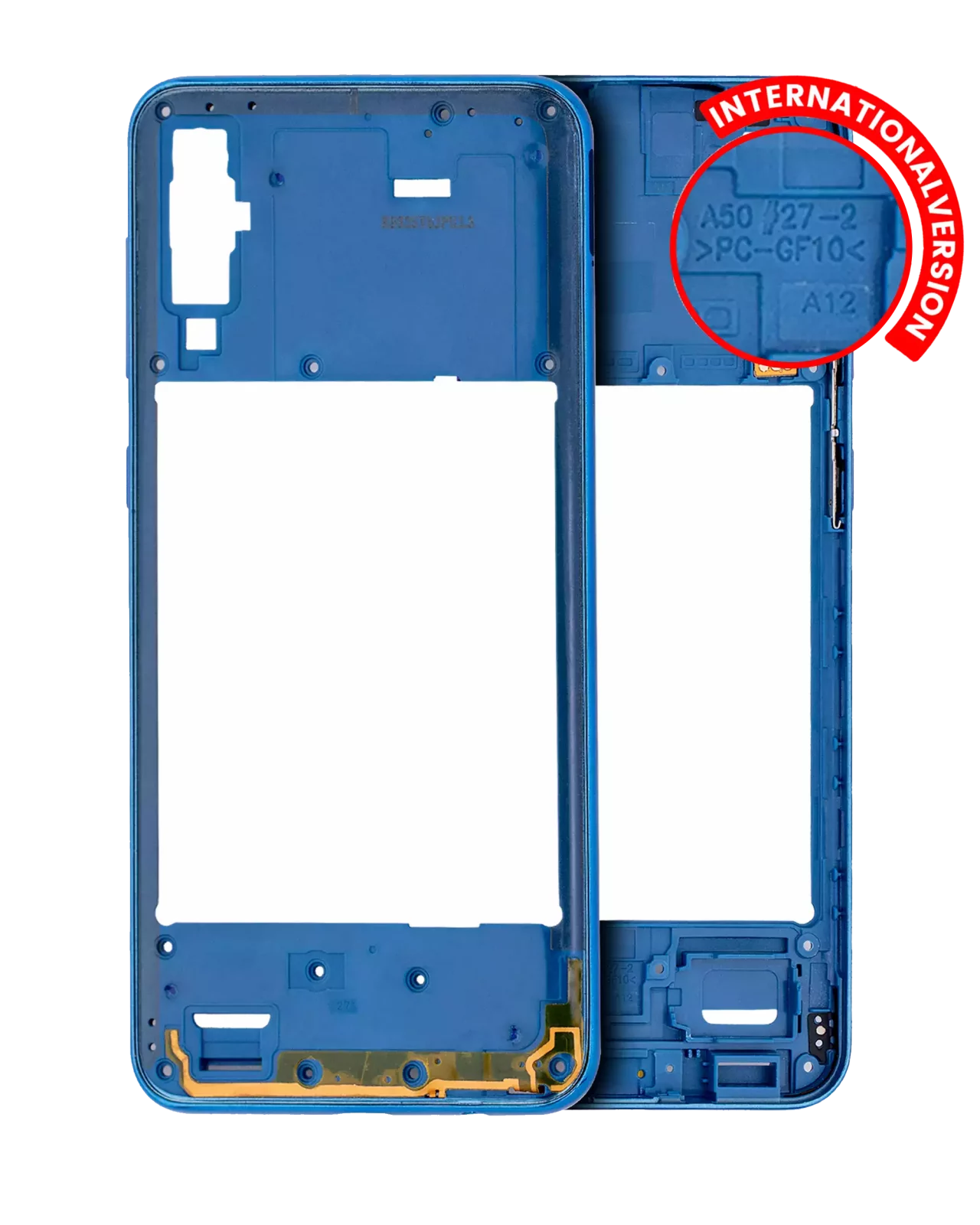 Mid-Frame Housing For Samsung Galaxy A50 (A505 / 2019) (International Version) (Aftermarket Plus) (Blue)