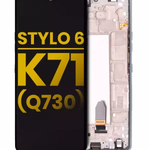 LCD Assembly With Frame For LG Stylo 6 / K71 (Refurbished) (Silver)