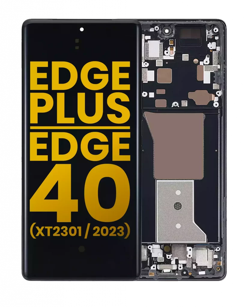 OLED Assembly With Frame For Motorola Edge Plus / Edge 40 Pro (XT2301 / 2023) (Genuine OEM) (Interstellar Black)