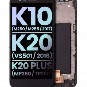 LCD Assembly With Frame For LG K10 (M250 / M255 / 2017) / K20 (VS501 / 2016) / K20 Plus (MP260 / TP260) (Genuine OEM) (All Co