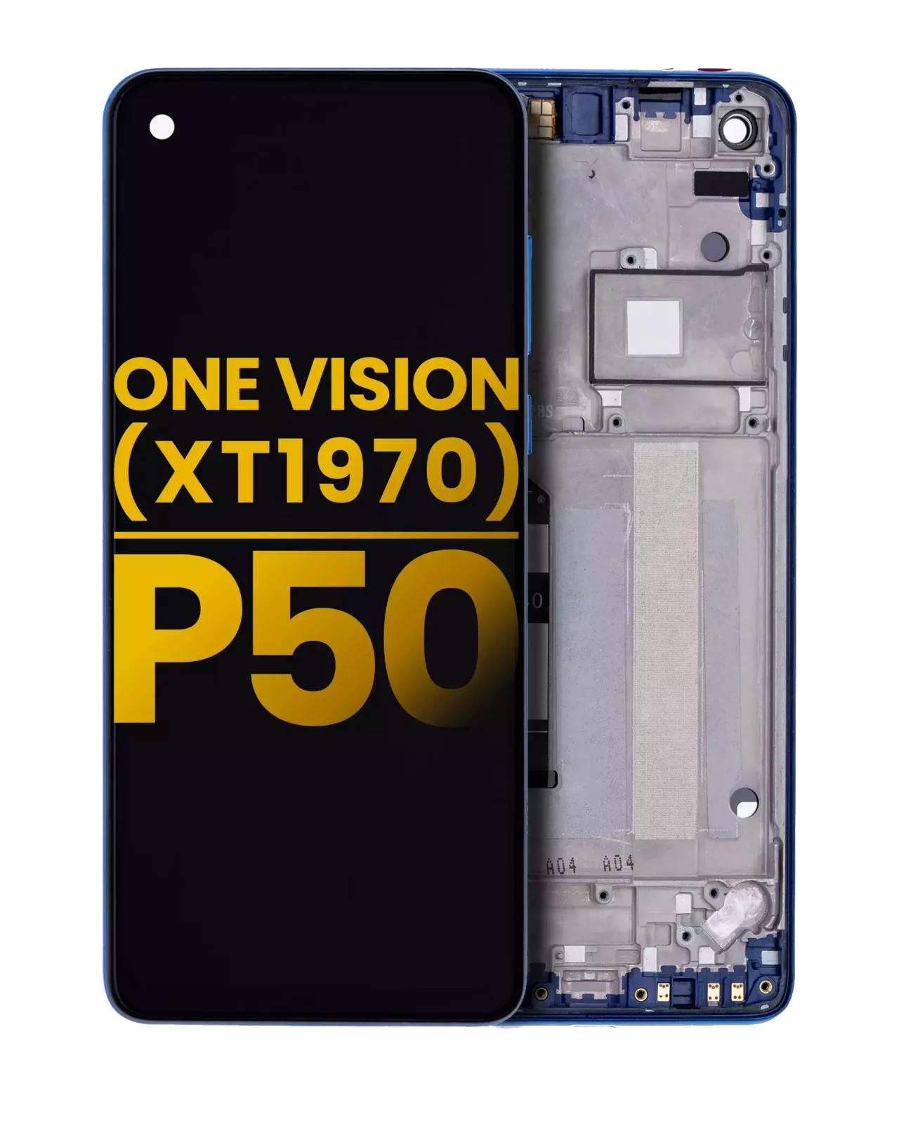 LCD Assembly With Frame For Motorola One Vision (XT1970 / 2019) / P50 (Refurbished) (Sapphire Gradient)