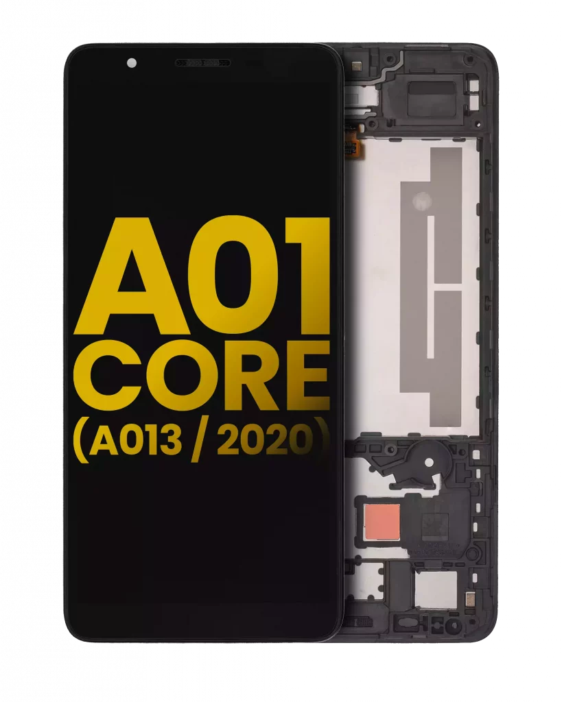 LCD Assembly With Frame For Samsung Galaxy A01 Core (A013 / 2020) (Refurbished) (Black)