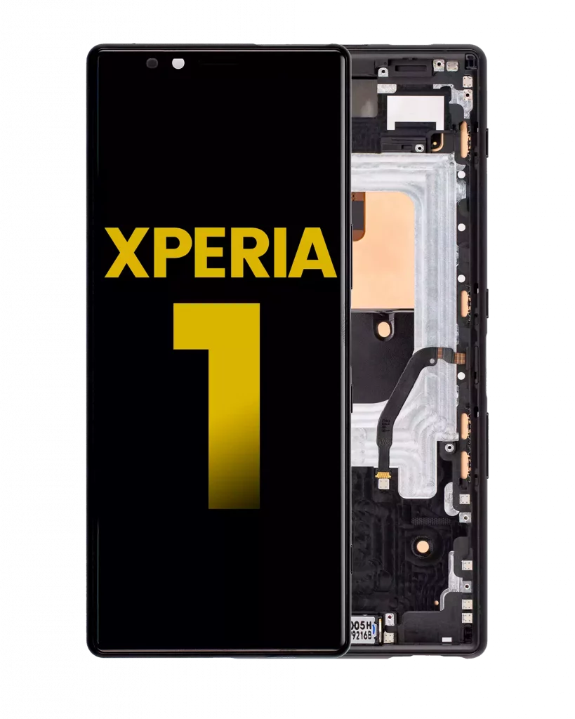 LCD Assembly With Frame For Sony Xperia 1 (Refurbished) (Black)
