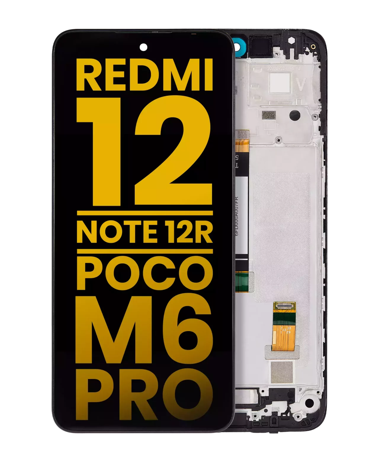 LCD Assembly With Frame For Xiaomi Redmi 12 4G / Redmi 12 5G /Redmi Note 12R / Poco M6 Pro (Refurbished) (All Colors)