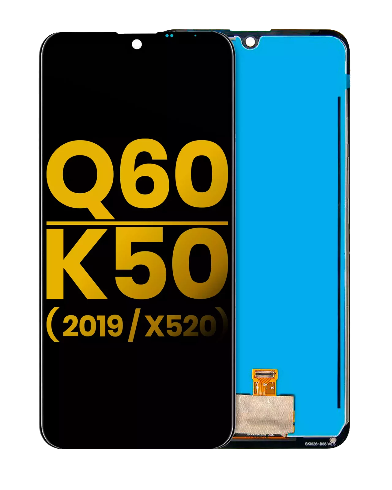 LCD Assembly Without Frame For LG Q60 / K50 ( 2019 / X520) (Refurbished) (All Colors)