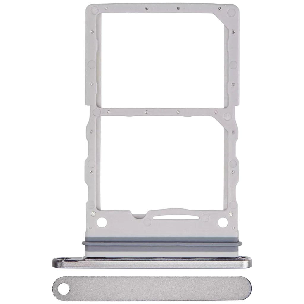 Dual Sim Card Tray For Samsung Galaxy Z Flip 6 (F741) (Premium) (Silver Shadow)