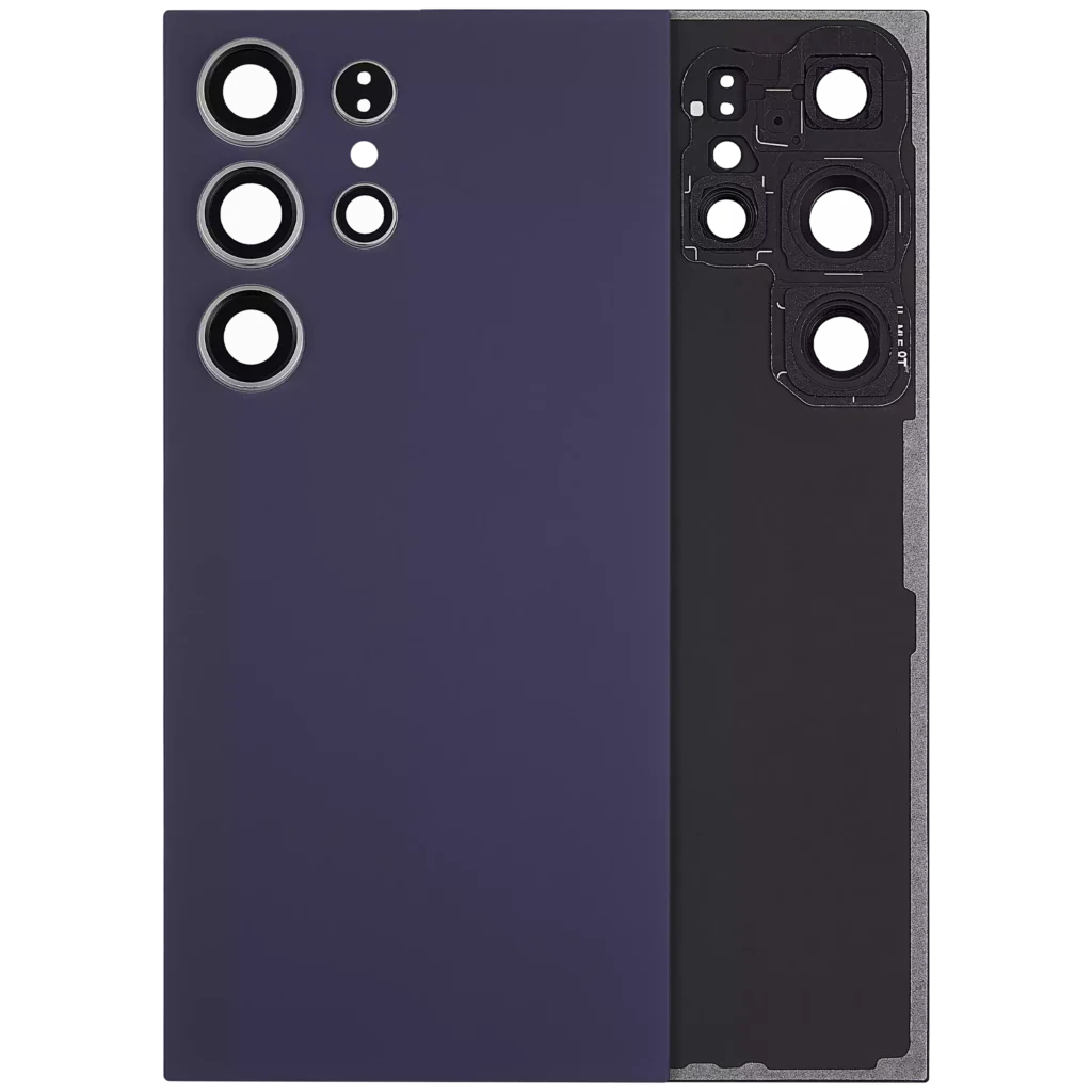 Back Cover Glass With Camera Lens For Samsung Galaxy S24 Ultra 5G (No Logo) (Aftermarket Plus) (Titanium Violet)