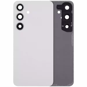 Back Cover Glass With Camera Lens For Samsung Galaxy S24 5G (No Logo) (Aftermarket Plus) (Marble Gray)