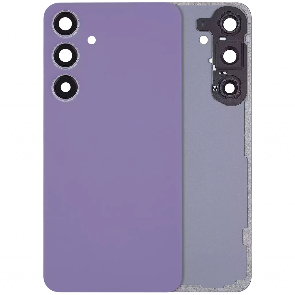 Back Cover Glass With Camera Lens For Samsung Galaxy S24 Plus 5G (No Logo) (Aftermarket Plus) (Cobalt Violet)