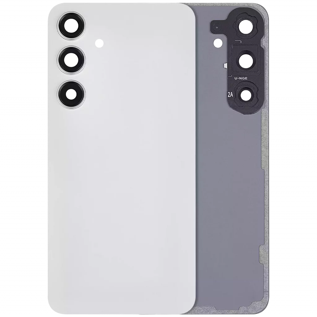 Back Cover Glass With Camera Lens For Samsung Galaxy S24 Plus 5G (No Logo) (Aftermarket Plus) (Marble Gray)