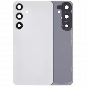 Back Cover Glass With Camera Lens For Samsung Galaxy S24 Plus 5G (No Logo) (Aftermarket Plus) (Marble Gray)