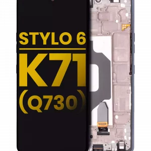 LCD Assembly With Frame For LG Stylo 6 / K71 (Refurbished) (Black)