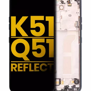 LCD Assembly With Frame For LG K51 / Q51 / Reflect (Refurbished) (Black)