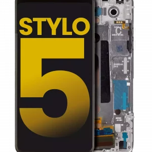 LCD Assembly With Frame For LG Stylo 5 (Refurbished) (Silvery White)