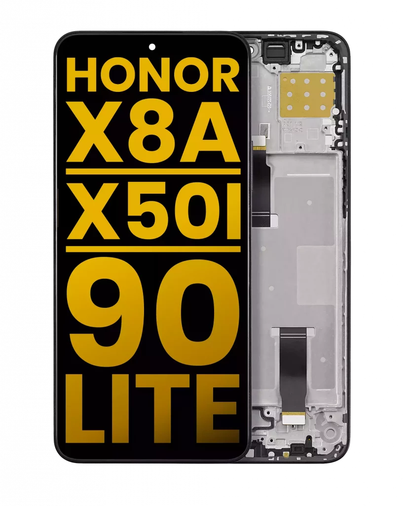LCD Assembly With Frame For Honor X8A / X50i / 90 Lite (Refurbished) (Midnight Black)
