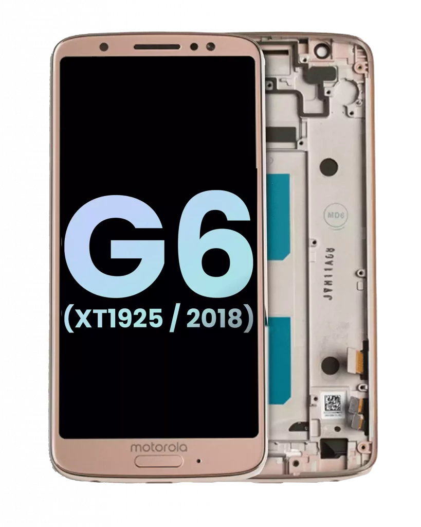 LCD Assembly With Frame For Motorola Moto G6 (XT1925 / 2018) (Genuine OEM) (Oyster Blush)