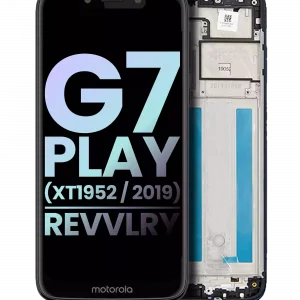 LCD Assembly With Frame For Motorola Moto G7 Play (XT1952 / 2019) / T-Mobile Revvlry (Genuine OEM) (Starry Black)