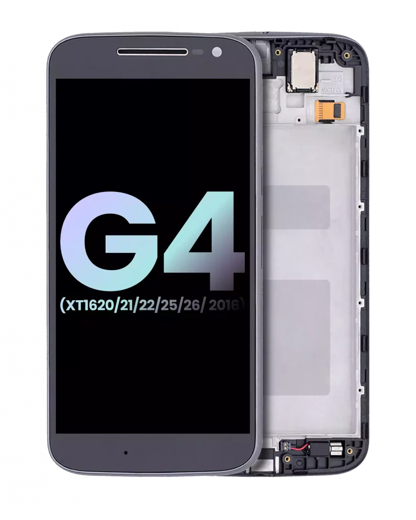 LCD Assembly With Frame For Motorola Moto G4 (XT1620 / XT1621 / XT1622 / XT1625 / XT1626 / 2016) (Genuine OEM) (Black)
