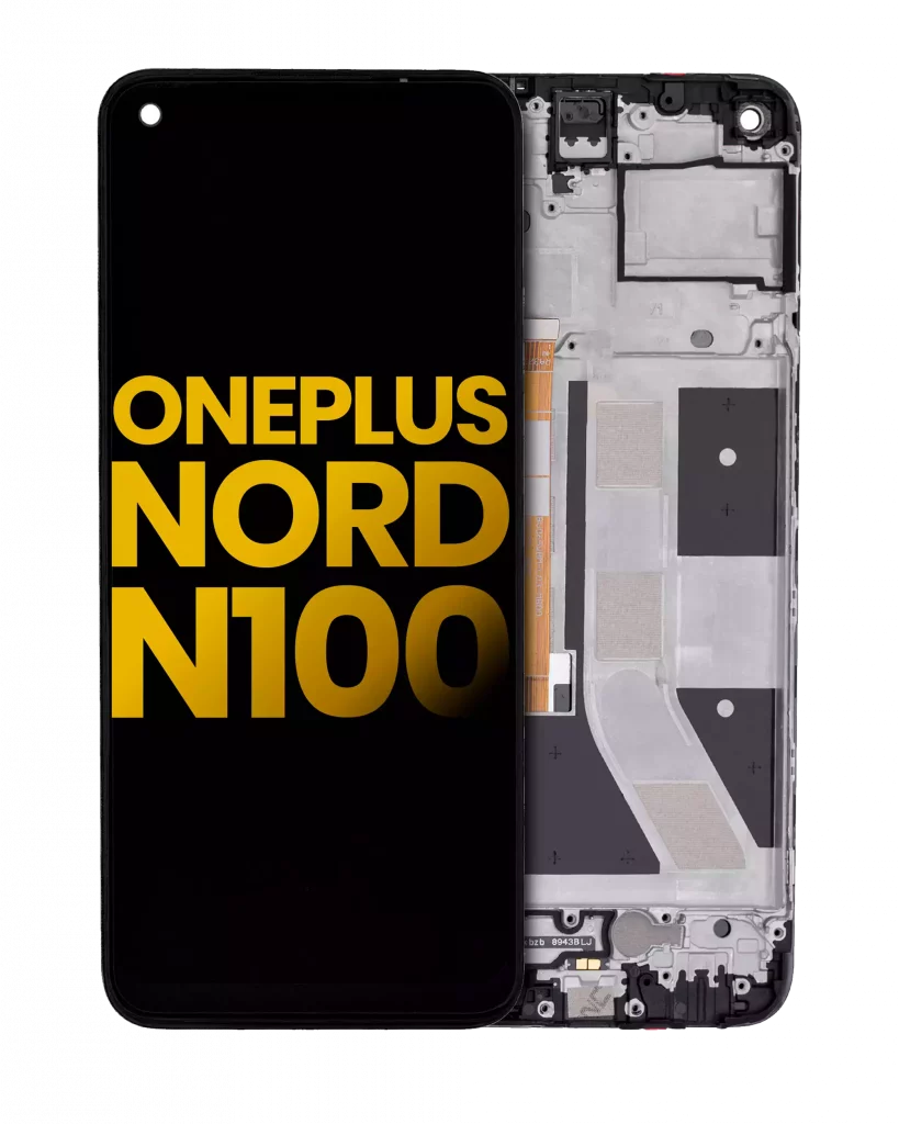 LCD Assembly With Frame For OnePlus Nord N100 (Refurbished) (Black)