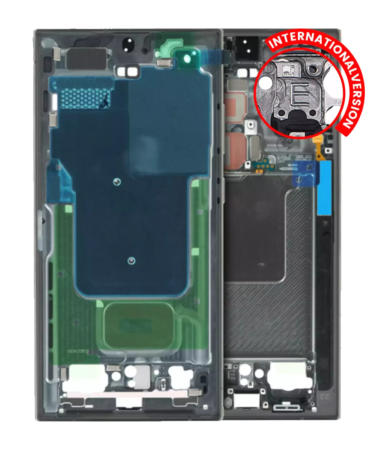 Mid-Frame Housing For Samsung Galaxy S24 Ultra 5G (International version) (Service Pack) (Titanium Black)
